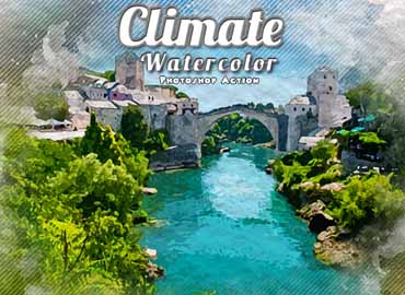 Climate Watercolor Photoshop Action