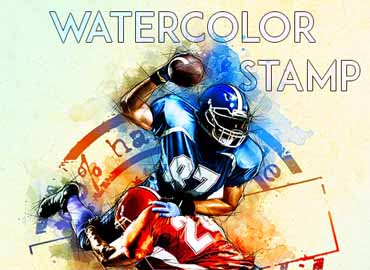 Watercolor Stamp Photoshop Action
